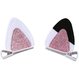 ITALLY 1 Pair Girls Cat Ears, Birthday Party Supplies, Glitter Accessories, Dollhouse Party Decoration for kids, Hair Bow Clips for Boys and Girls Cartoon Customs, Ages 3+ (1 PAIR)