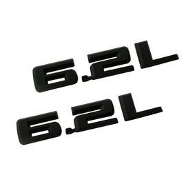 CDD New 2019-2021 6.2L Hood Emblems 3D Badge Replacement for Chevy Silverado 1500 2500HD (Matte Black)