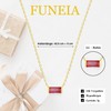 FUNEIA Women's Gold Necklace with Birthstone Pendant 14K Gold-Plated Necklace