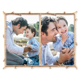 Lawrence Frames Metal Frame, Branch Design, Gold, 4x6 Double