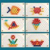Wooden Peg Board Beads Game Educational Rainbow Clip Beads Puzzle