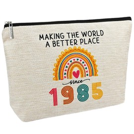 40th Birthday Gifts for Women, 40th Birthday Makeup Bag, 40th Birthday Gifts, 1985 Birthday Gifts for Women, 1985 Make Up Bag, Cosmetic Bags Ideal for Mom As Mothers Day Gifts Birthday Gifts