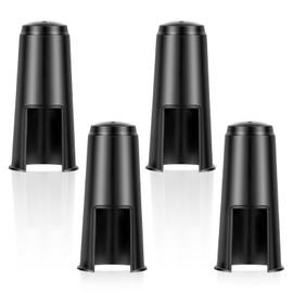4 Pack Alto Saxophone Mouthpiece Cap, Plastic Alto Sax Mouthpiece Protective Cap Replacement Mouth Piece Protective Cover for Sax, Clarinet, Woodwind Instrument (Black)