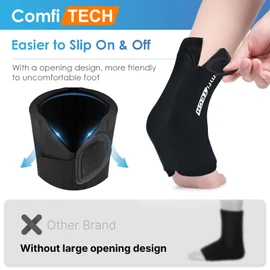 Comfitech Ankle Ice Pack Wrap Sleeve with Large Opening, Reusable Gel Cold Pad for Foot and Heel, X-Large