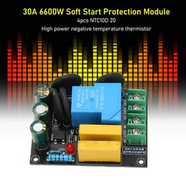 ZJchao 30A 6600W Soft Start Module, PCB Oversized Relay Thermistor 10D 20 Defend Machine Excessive Starting Current AC 110V-250V High End Voice Frequency Power Input for High Power Devices Requiring