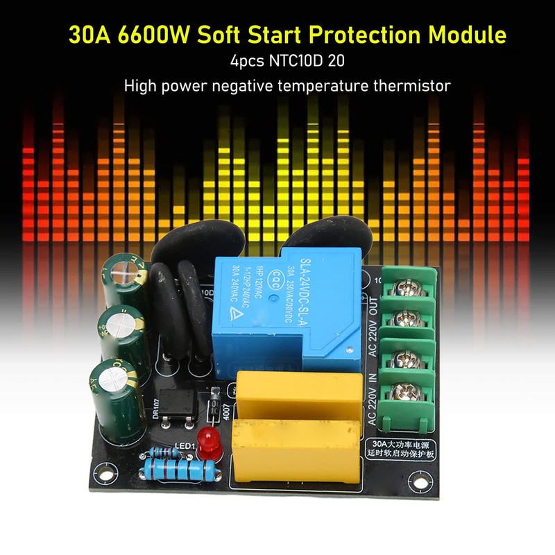 ZJchao 30A 6600W Soft Start Module, PCB Oversized Relay Thermistor