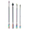 4pcs Stainless Steel Nail Cuticle Pusher Cuticle Trimmer Remover Set
