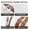 Lexiyat Small Backpack Purse for Women Leather Mini Convertible Designer