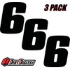 Dirt Digits DD53B-6 Black 5.5" High-Gloss Precision Die Cut Vinyl