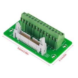 26 Pin IDC Connector Breakout IDC 26 Pin Breakout Board Idc26P Din Rail 26Pin 5Mm Mount Interface Module Male Connector Breakout Board