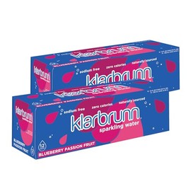 Klarbrunn Sparkling Water, Blueberry Passionfruit, 24 Pack