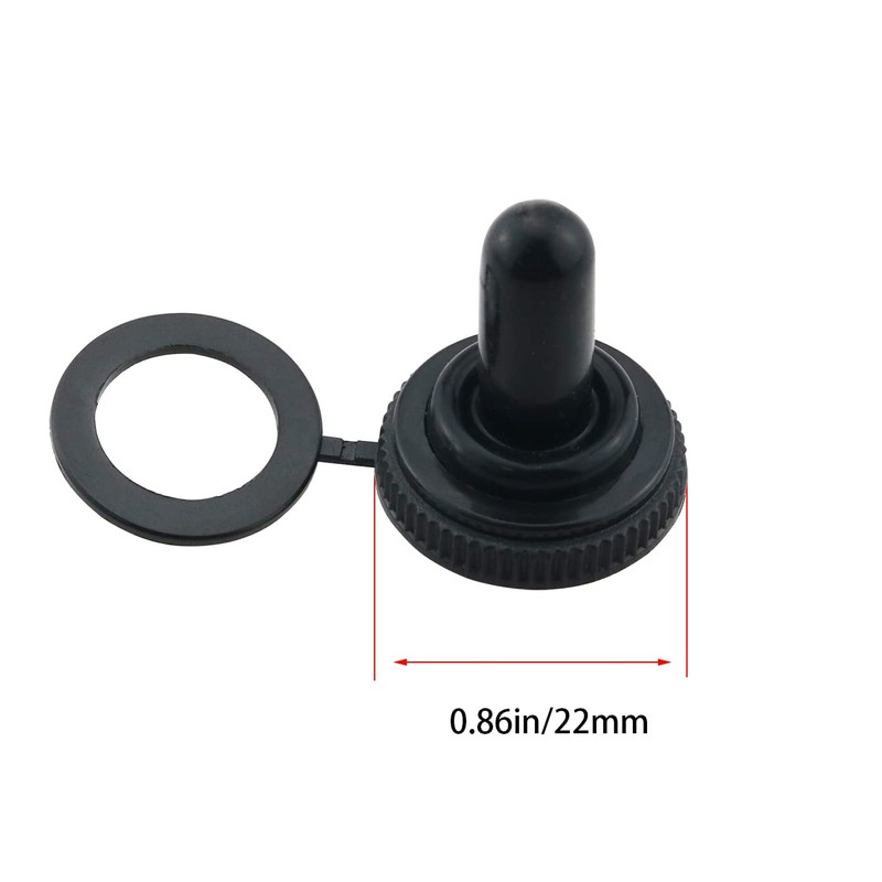 Ruiwaer 20PCS 12mm Toggle Switch Cover, Waterproof Rubber Cover, Duty