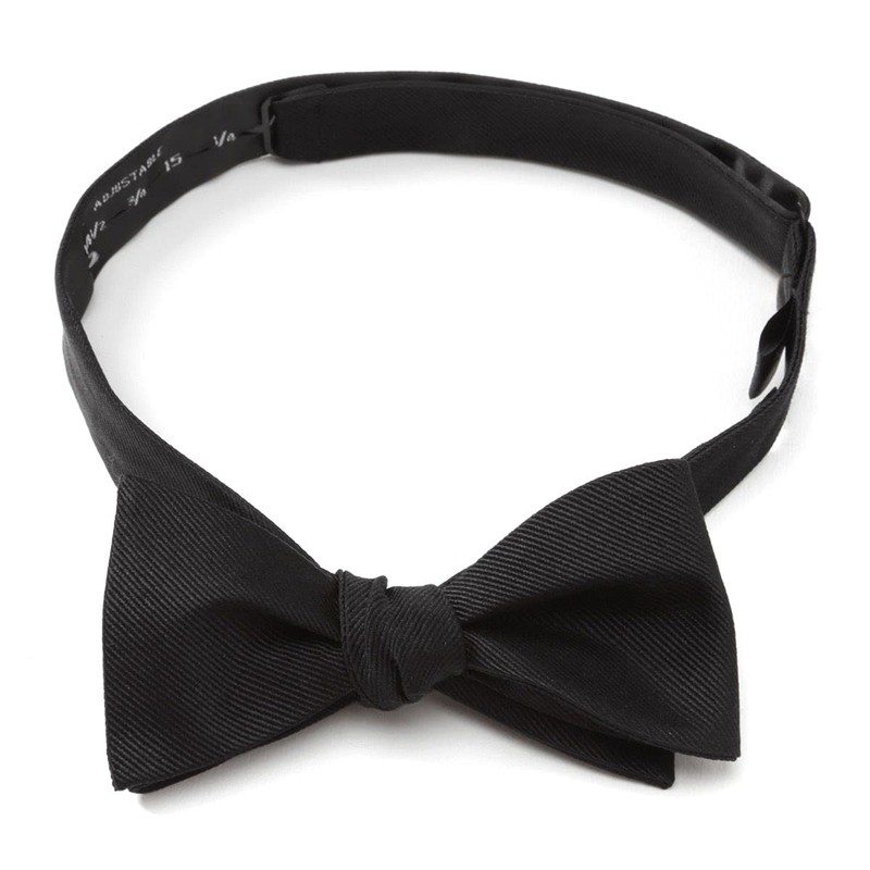 CufflinksInc Black Silk Hand Tied Ox & Bull Bowtie Bowtie