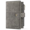LEEXTON RFID Blocking Leather Passport Wallet Cover Case with Pen