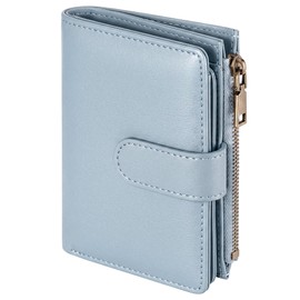 Espera Small Wallet Women Leather RFID Blocking Bifold Ladies Compact Card Holder ID Window Wallets with Zipper Coin Pocket