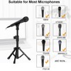 Daiilg Tabletop Mic Stand, Adjustable Desktop Microphone Stand with 3/8