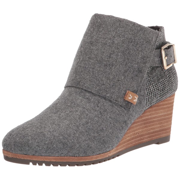 Dr. Scholl's Shoes womens Create Booties Ankle Boot, Mid Grey Flannel, 10 US