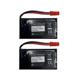 Sky Viper Drone S1700 S1750 V2400HD V2450FPV V2450GPS Scout Journey Drones Compatible Battery 3.7v 750mAh High Capasity (Set of Two)