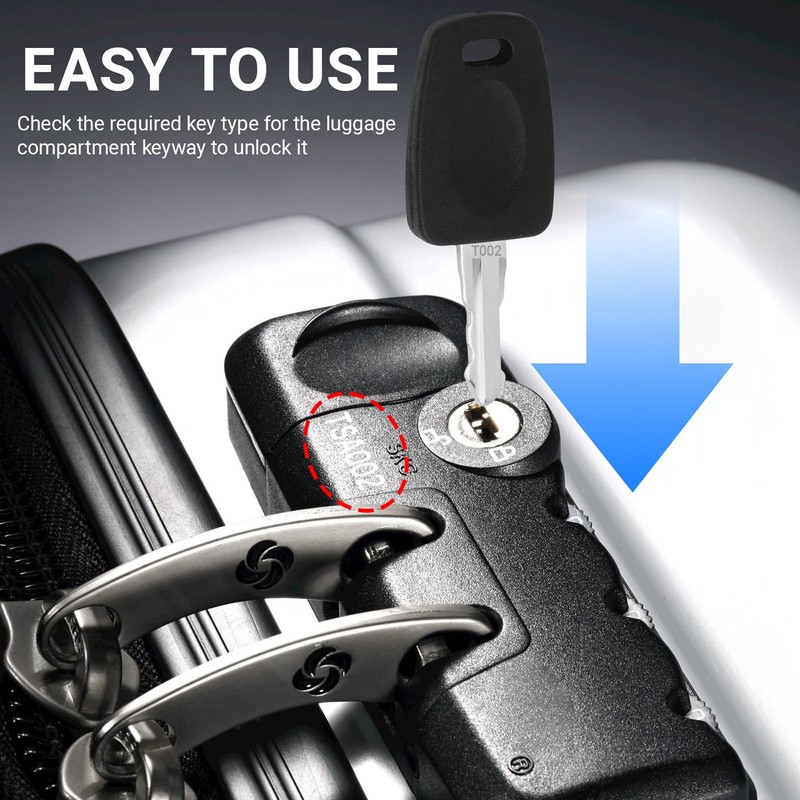 2 Pieces Keys Compatible For TSA, 007&002, Travel Key, Suitcase