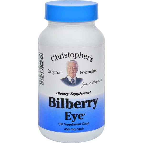 Dr. Christopher s Bilberry Eye - 425 mg - 100 Vegetarian Capsules - by Dr. Christopher's Formulas