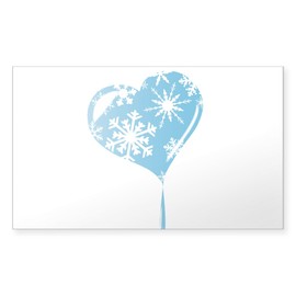 CafePress Melting Ice Heart Sticker Rectangle Bumper Sticker Car Decal