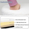 GLAXYFUR 43.3" Storage Ottoman Bench, Sherpa Foot Rest, Folding Storage