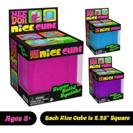 Schylling Needoh Nice Cube Purple Squeeze Toy Sensory Stress Relief Fun