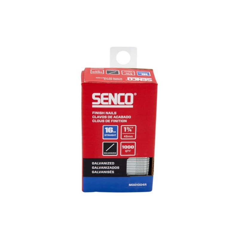 SENCO M001004R 1-3/4" 16 Gauge Straight Finish Nails, Galvanized Finish