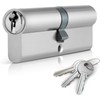 Chrome 35/35 Euro Cylinder Lock (70mm), Euro Door Barrel Lock