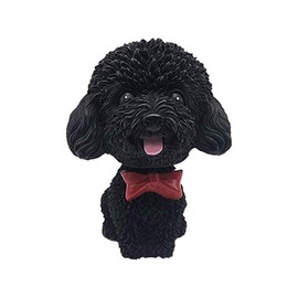 Asamio Resin Car Wobble Doll Cute Dog Ornaments Shaking Head Mini Puppy Dog Figurine Car Interior Dashboard Decoration