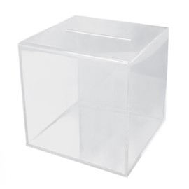 Clear Money Bank Large Capacity Drop Resistant Transparent Ballot Tip Box Acrylic Coin Bank for Kids Adults Type 1