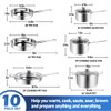 Aufranc 10-Piece Pots and Pans Set, Stainless Steel Cookware Set-