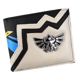 TCB Creations Zelda's Triforce Silver Triforce Metal Logo Mens Bi Fold Wallet