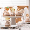 24Pcs Little Cutie Cupcake Toppers Glitter Orange Cupcake Picks Citrus
