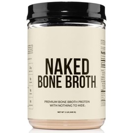 NAKED Bone Broth - Beef Bone Broth Protein Powder - 21G Protein, 17G Collagen - Gut Health and Joint Supplement - Unflavored - No GMO, Gluten-Free, So