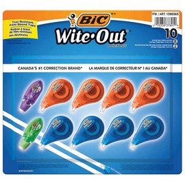BIC White-Out, Pack of 10 (8- Regular, 2- Mini)