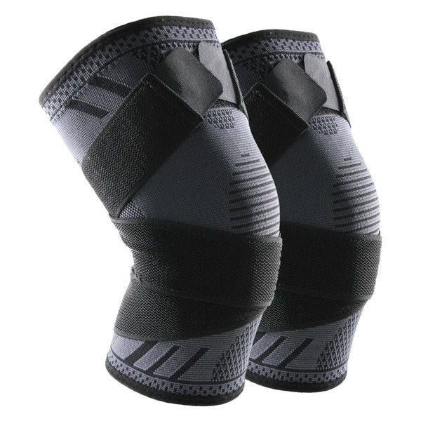 Goosom Knee Support Adjustable (1 Pair) Knee Support Sports Elastic