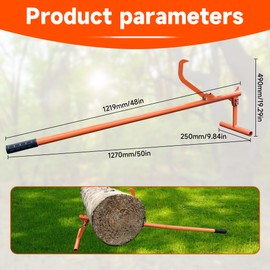 50.9" for Log Lifter, Adjustable Log Roller,Log Roller Tool,Heavy Duty Steel Log Jack, Logging Tools for Rolling and Raising Up The Logs