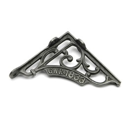 Oakcrafts - Pair of Shelf Brackets Antique Cast Iron GWR - 1833-125mm x 125mm / 5.0" x 5.0"