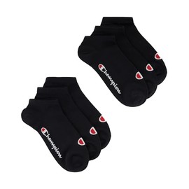 Champion Core Socks 6PP Short Crew, Nero, 35-38 EU (2-5 UK) Unisex - Adulto -FW23