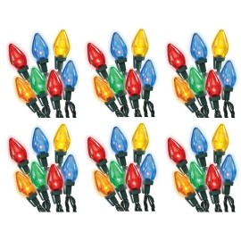 Holiday Wonderland (6) Holiday Wonderland 2733-88A 25 ct Multi Transparent LED Christmas Light Sets