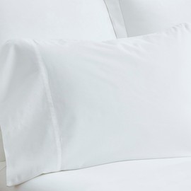 Boll & Branch Signature Hemmed Fitted Sheet - Twin, White - 100% Organic Cotton - 1 Fitted Sheet Only