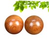 FRCOLOR 2pcs Wooden Massage Balls Round Fitness Hand Exercise Balls