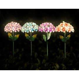 Garden Mile 4 Pack Solar Lights Outdoor Garden - Flower Stake Pathway Lighting Waterproof Colourful Flower Lights for Garden, Outdoor, Pathway Decoration (4pc Flower Stake Lights)