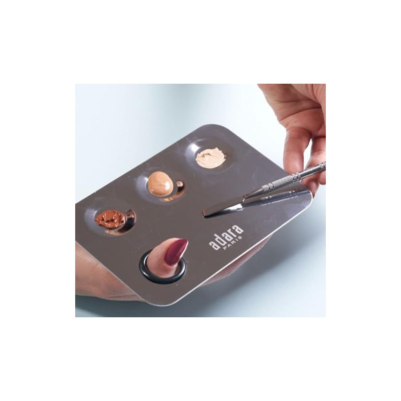 Paleta Mezcladora Y Espátula Doble Maquillaje Adara