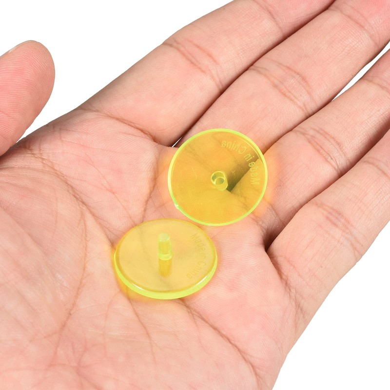 PATIKIL 150pcs Golf Ball Markers 24mm Round Clear Flat Position