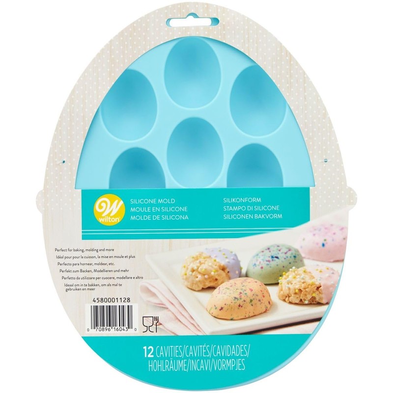 Wilton 2105-5719 12 Mulden Ei Mini Treat Form, Silikon, Mehrfarbig