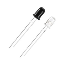 sourcing map 50pairs 5mm 940nm LEDs Infrared Emitter and IR Receiver Diode DC 1.2V Light Emitting Diodes