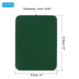 PATIKIL Fabric Iron-on Patches, 15Pcs 5x4 Inch Inside & Outside Strong Glue 100% Cotton Repair Patches Kit for Clothing Pants Mending and Decorating, Olive Green