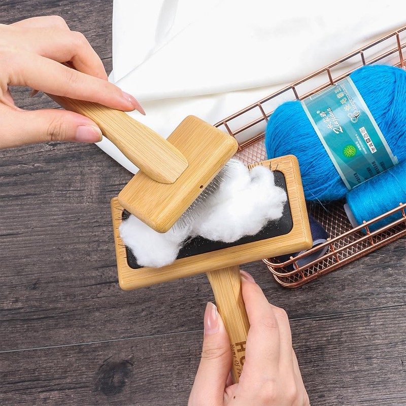 2PCS Wool Card Needle Felt Brush, Hand Card for Wool,